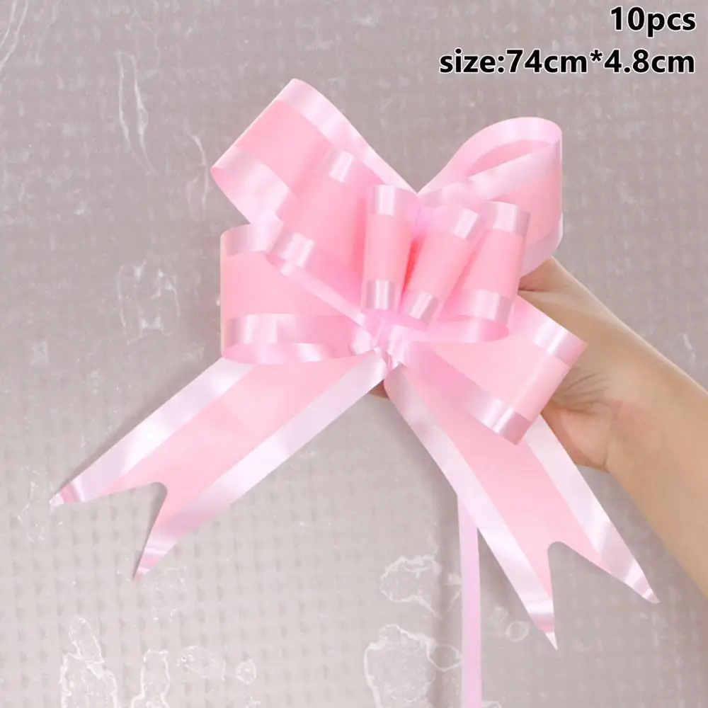 Pull Flowers 4 Taoup 10 шт. пряжа бант лента-цветок сладкий подарок упаковка свадебный Декор Аксессуары для мероприятий вечерние банты ленты - Цвет: Pull Flowers 4