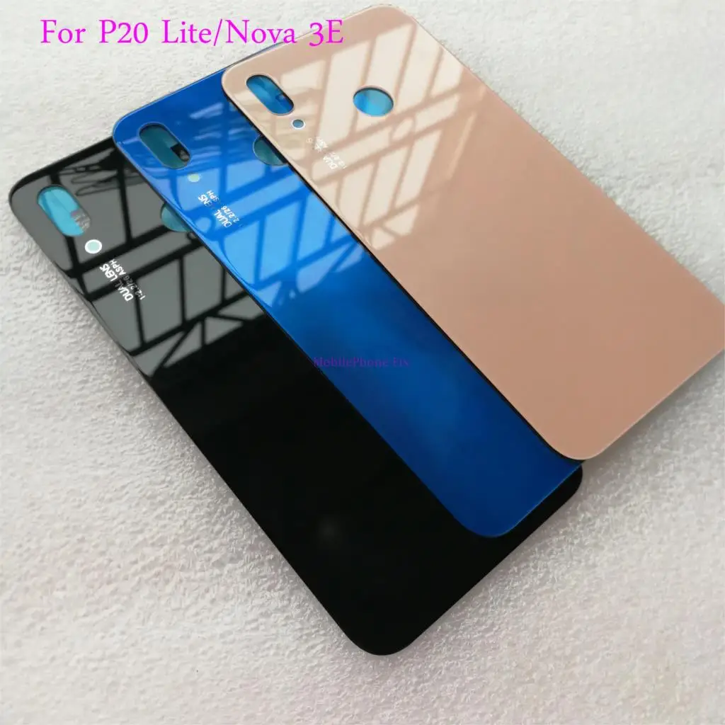 Батарея задняя крышка корпус для huawei P20 Lite, Nova 3e Задняя стеклянная крышка шасси двери запасные части