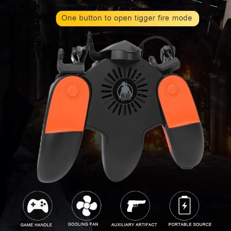 JS26 импульсный Moible контроллер PUBG геймпад Free Fire L1 R1 триггер Кнопка джойстик PUBG физическая помощь для iPhone Android телефон