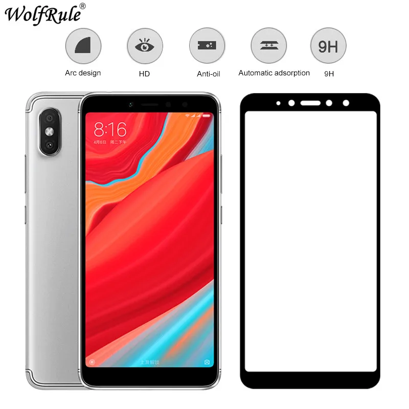 2 piezas Protector de pantalla LCD Xiaomi Redmi S2 pegamento completo vidrio Xiomi Redmi S2 cubierta completa vidrio templado para Xiaomi Redmi S2 pel&iacute;cula-2