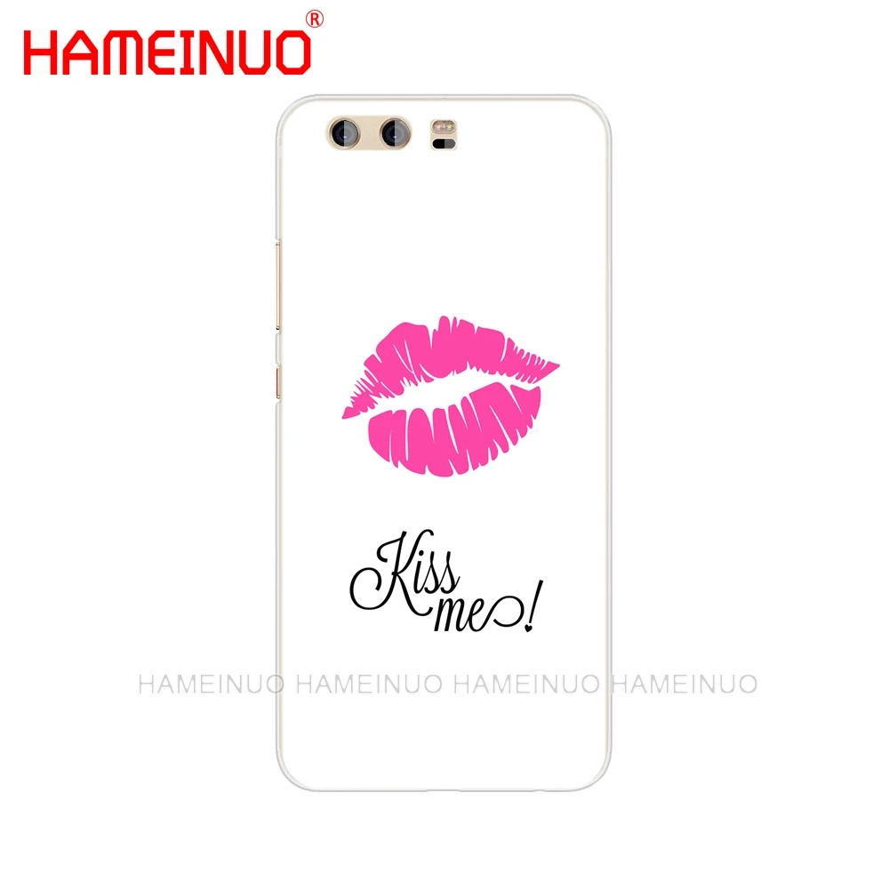 HAMEINUO Kiss me Lips Lipstick Rouge Cover phone Case for huawei Ascend P7 P8 P9 P10 P20 lite plus pro G9 G8 G7 2017 | Мобильные