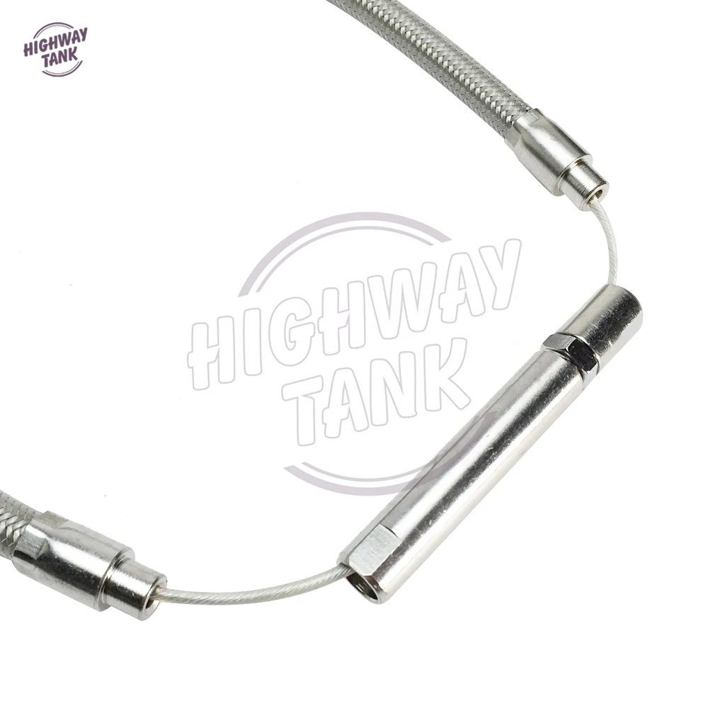 

51.5" 1300mm Steel Motorcycle Braided Clutch Cable Moto Clutch Line Pipe case for Harley Electra Tour Glide FLH FXR 1983-1987