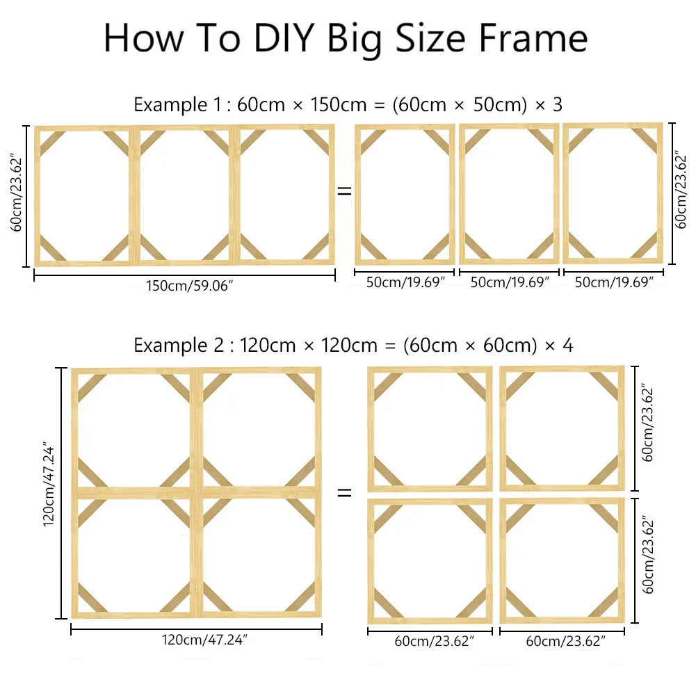 DIY деревянная рамка для фотографий Профессиональная Картина на холсте каркасный