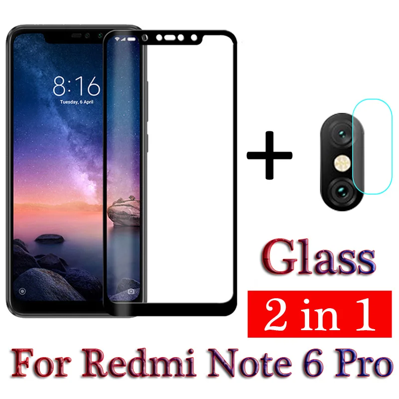 2 в 1 защита для экрана камеры Redmi Note 6 закаленное стекло Xiaomi Pro note 6pro защитное