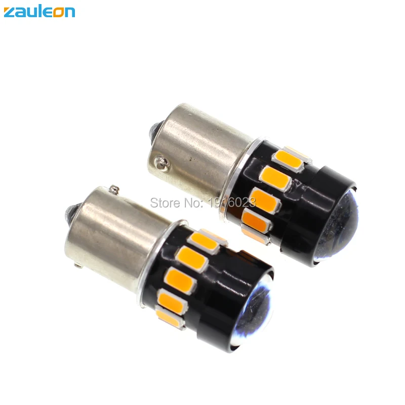 Zauleon 2 шт. 1156 BAU15S PY21W P21W 1157 P21/5W 5730 16LED янтарно желтый светильник для указателей