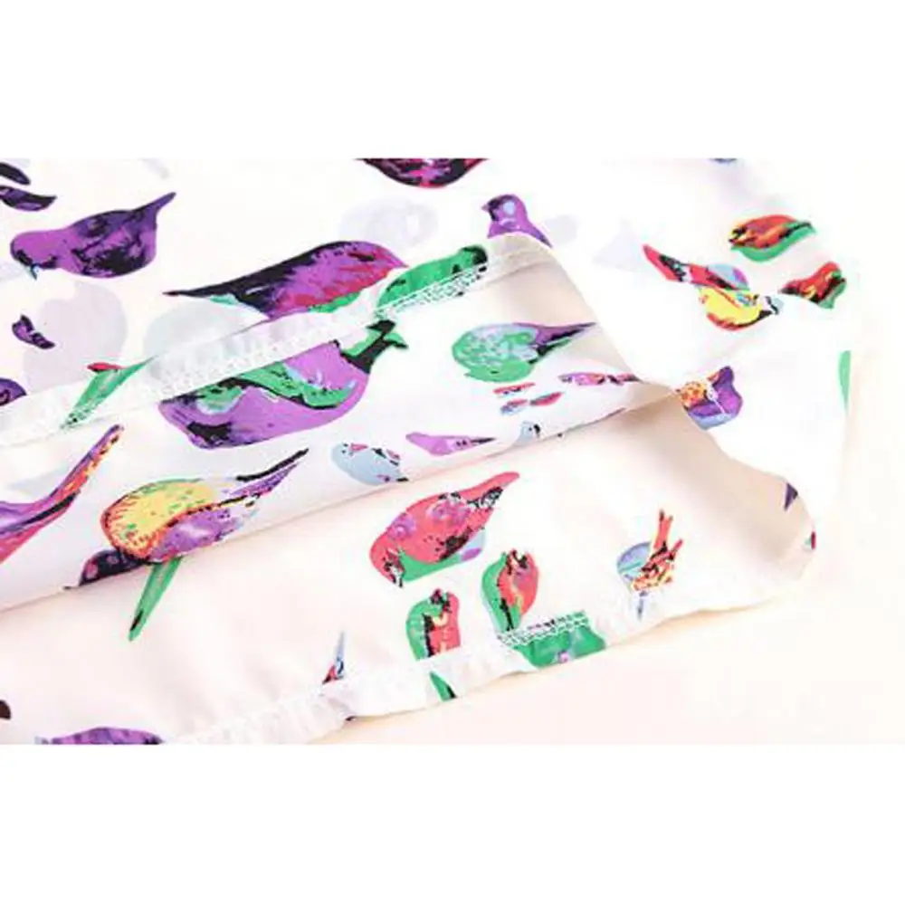 Женская шифоновая рубашка с коротким рукавом и круглым вырезом Повседневная