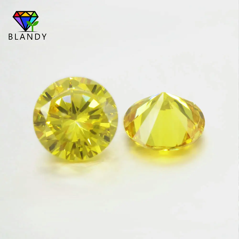 

Hot Sale AAAAA 1000pcs/lot 0.8~3.0mm Round Brilliant Cut Golden CZ Stone Yellow Cubic Zirconia Synthetic Stones Gems For Jewelry