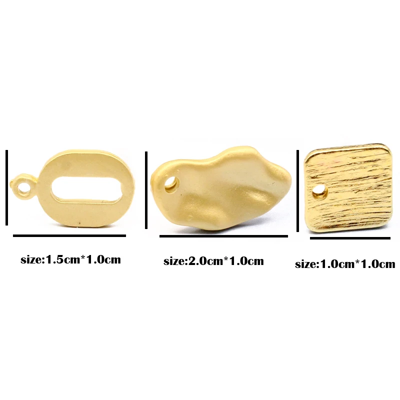 4 шт. золотые геометрические подвески из сплава для изготовления ювелирных