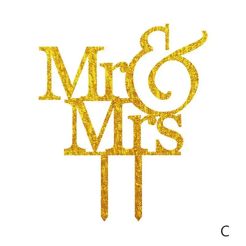 Mr Mrs торт Топпер деревянный свадебный торт Топпер счастливый торт украшение юбилей свадебный торт вставки деревянные свадебные принадлежности - Цвет: C