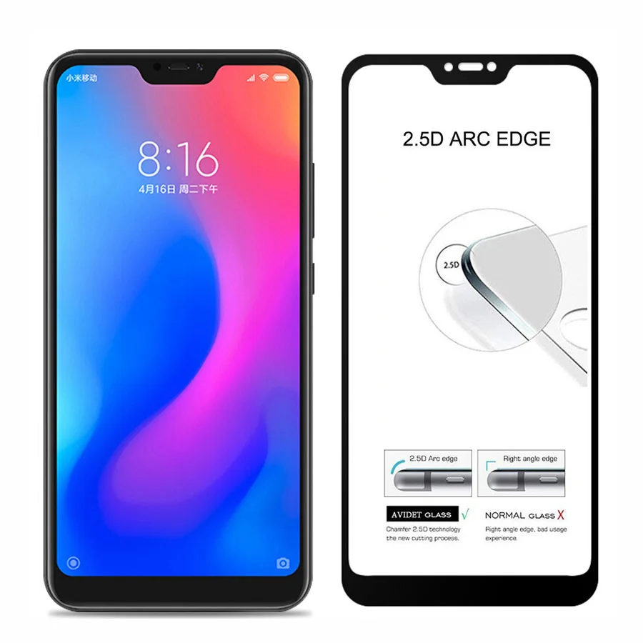 25 шт./лот полное покрытие Защита экрана для Xiaomi Redmi 6 Pro устойчивая к царапинам