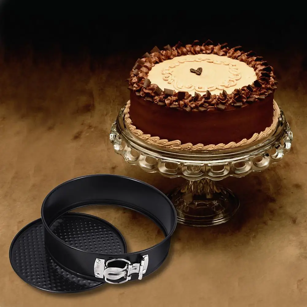 

LanLan 7 inch Round Springform Bakeware Pan Non-stick Cake Mold Black -35