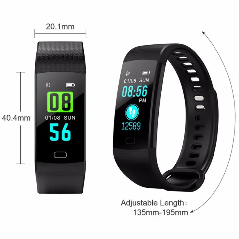 Timethinker Y5 умный Bluetooth браслет шагомер на запястье смарт умные часы IOS Android монитор