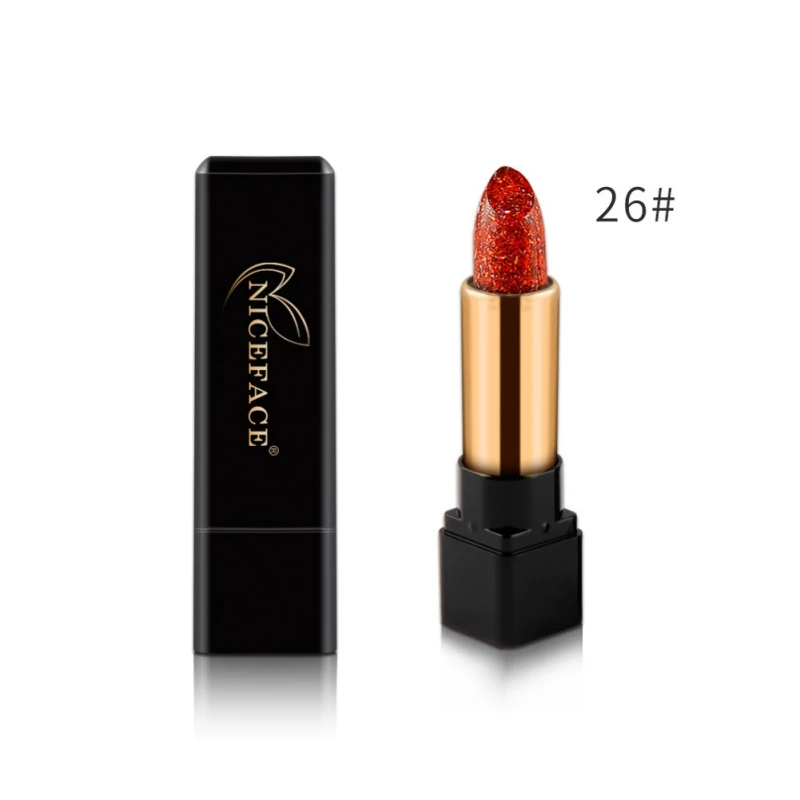 6 Diamond Temperature- Changed Lipstick Glitter Waterproof Shiny Moisturizer Long Lasting Lip Stick Beauty Cosmetic - Цвет: 6