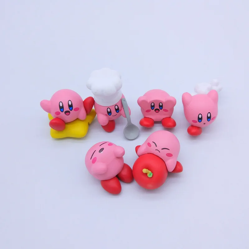 6 шт./компл. новые игрушки Kirby Pvc брелки PVC Фигурки 2-4 см | Игрушки и хобби