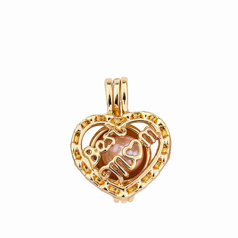 Gold Color Pearl Cage Locket Pendant Unicorn/Love Heart/Mermaid/Flower/Dolphin Theme Oyster For Wish Necklace Gifts | Украшения и