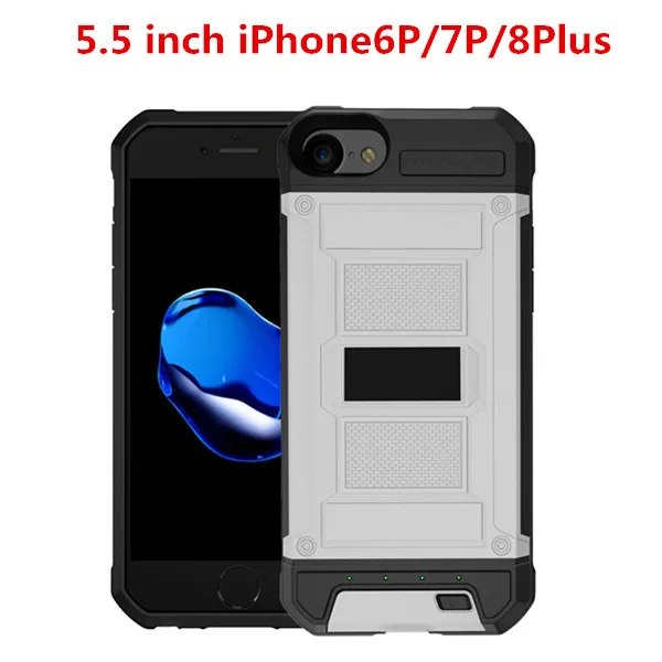 6P 7P 8P White Egeedigi тонкий противоударный силиконовый чехол для зарядного устройства для iPhone 6 6s 7 8 Plus внешний чехол - Цвет: 6P 7P 8P White