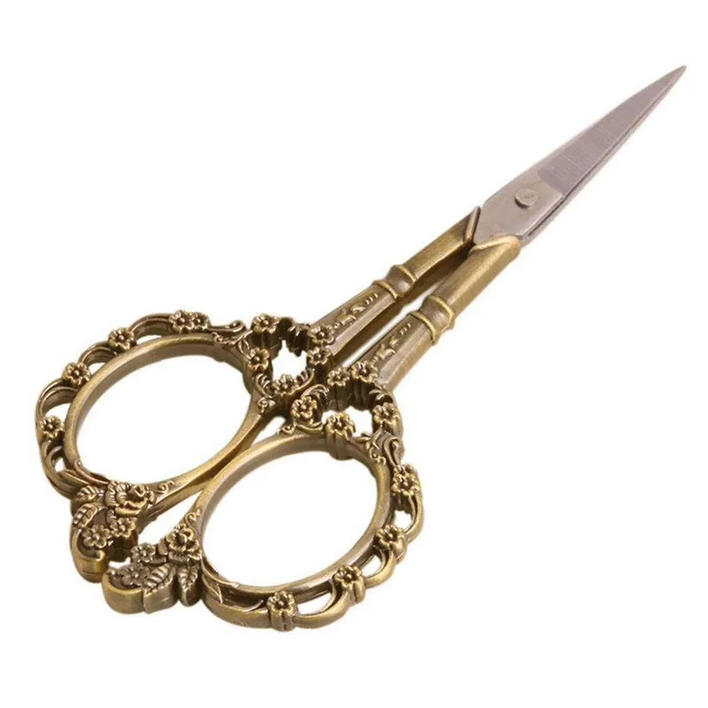 Винтажные ножницы из нержавеющей стали, ножницы для шитья, резки, вышивки крестиком, инструмент для шитья
