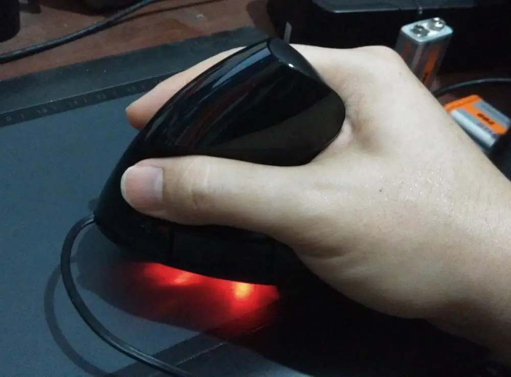 YOC USB мышь Вертикальная Эргономичная Вертикальная мышь 1000 dpi светодиодный для компьютера Черный