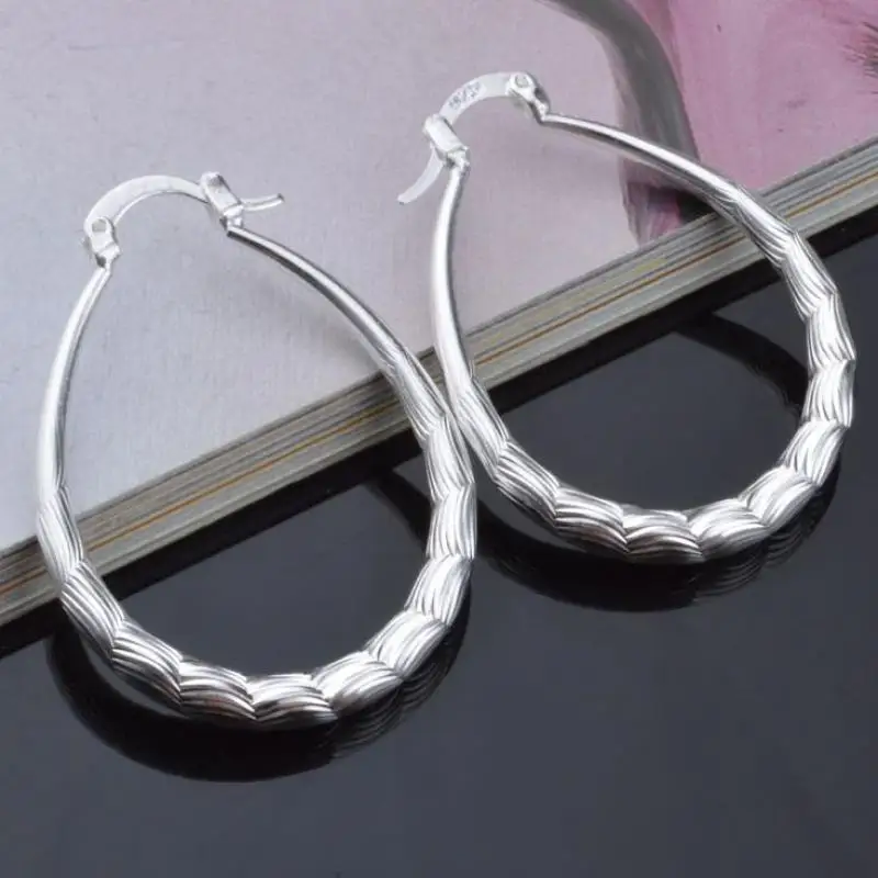 Женские серьги кольца из стерлингового серебра пробы a1t3|long earrings silver|earrings silver