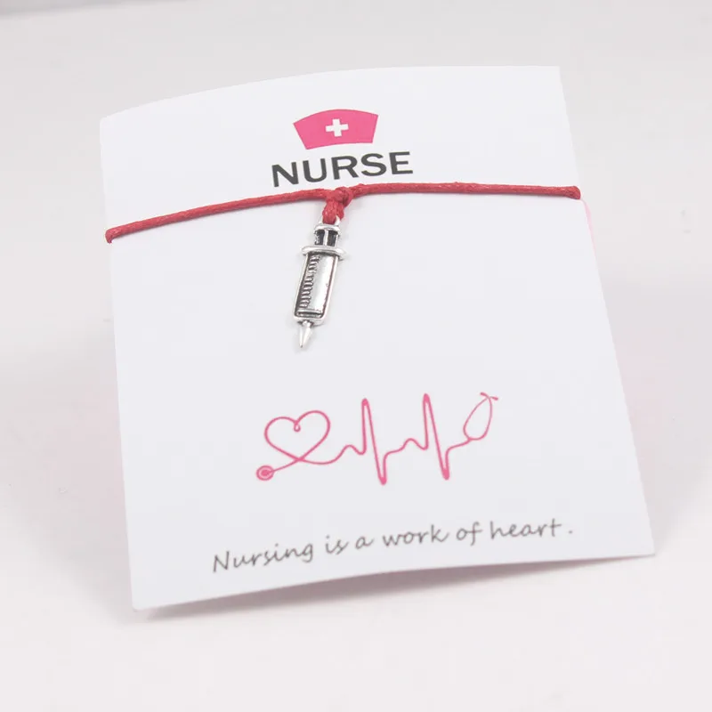 Игольчатый шприц для медсестры браслет карта красивые женские и мужские