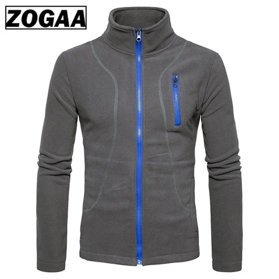 

ZOGAA 2019 Men Sports Casual Wear Zipper New Fashion Tide Jacquard Hoodies Fleece Jacket Fall Sweatshirts Autumn Spring Jacket