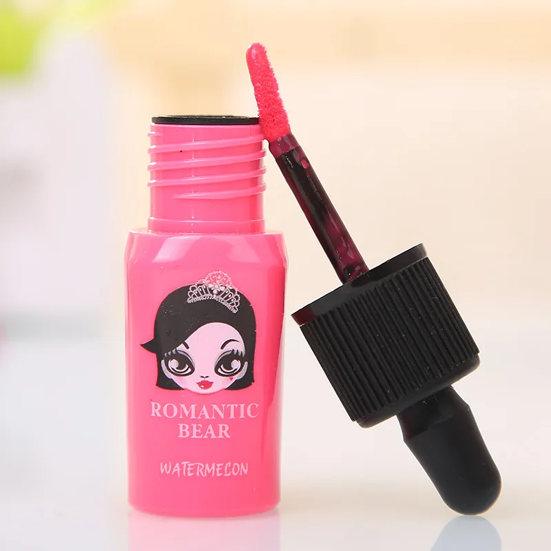 Мерцающий Блеск для губ макияж романтический медведь жидкость Мерцающая
