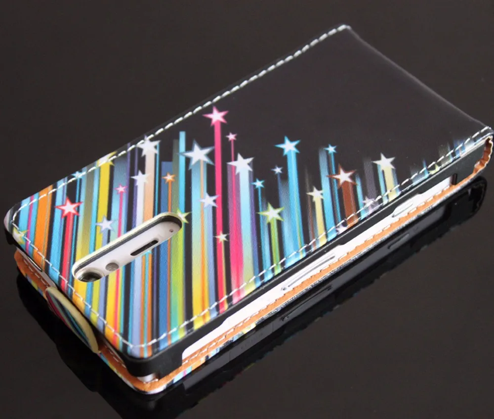Rainbow Star Дизайн кожа флип Стенд сумка кожного покрова чехол для Sony Xperia S LT26i Телефон