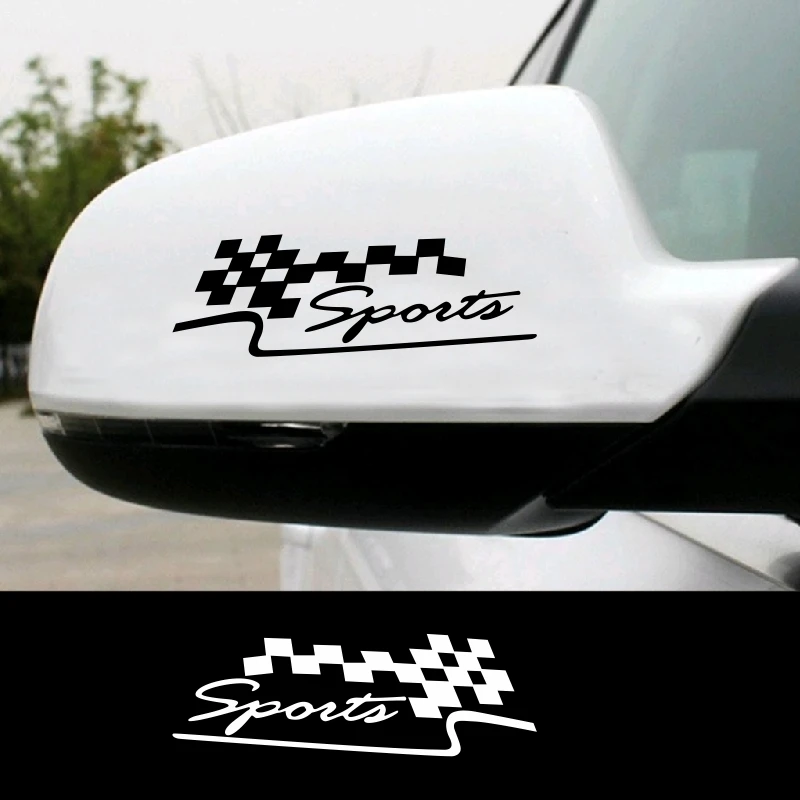 2 шт. Спортивная формула Гоночный флаг зеркало заднего вида наклейка для