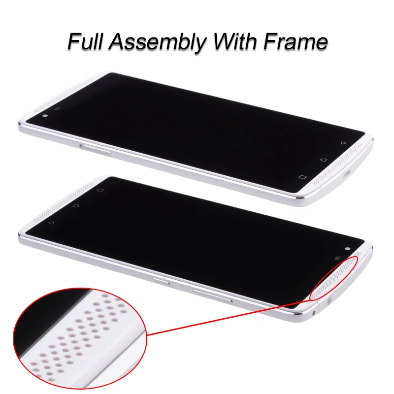 Дисплей для Lenovo Vibe X3 LCD X3C50 X3C70 X3A40 в сборе с тачскрином на рамке черный белый
