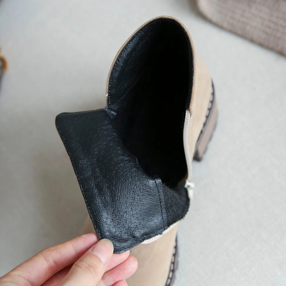 2019 зимние женские ботильоны из флока бархатная повседневная обувь Гладиаторы с