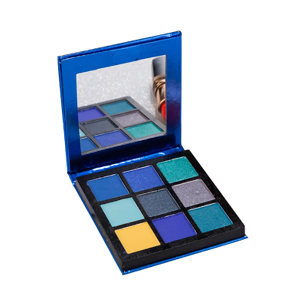 sapphire 9 цветов, блестящие тени для макияжа, палитра матовых теней для век, палитра Шиммер и блеск, алмазные тени для век, пудра, пигмент, косметика - Цвет: sapphire