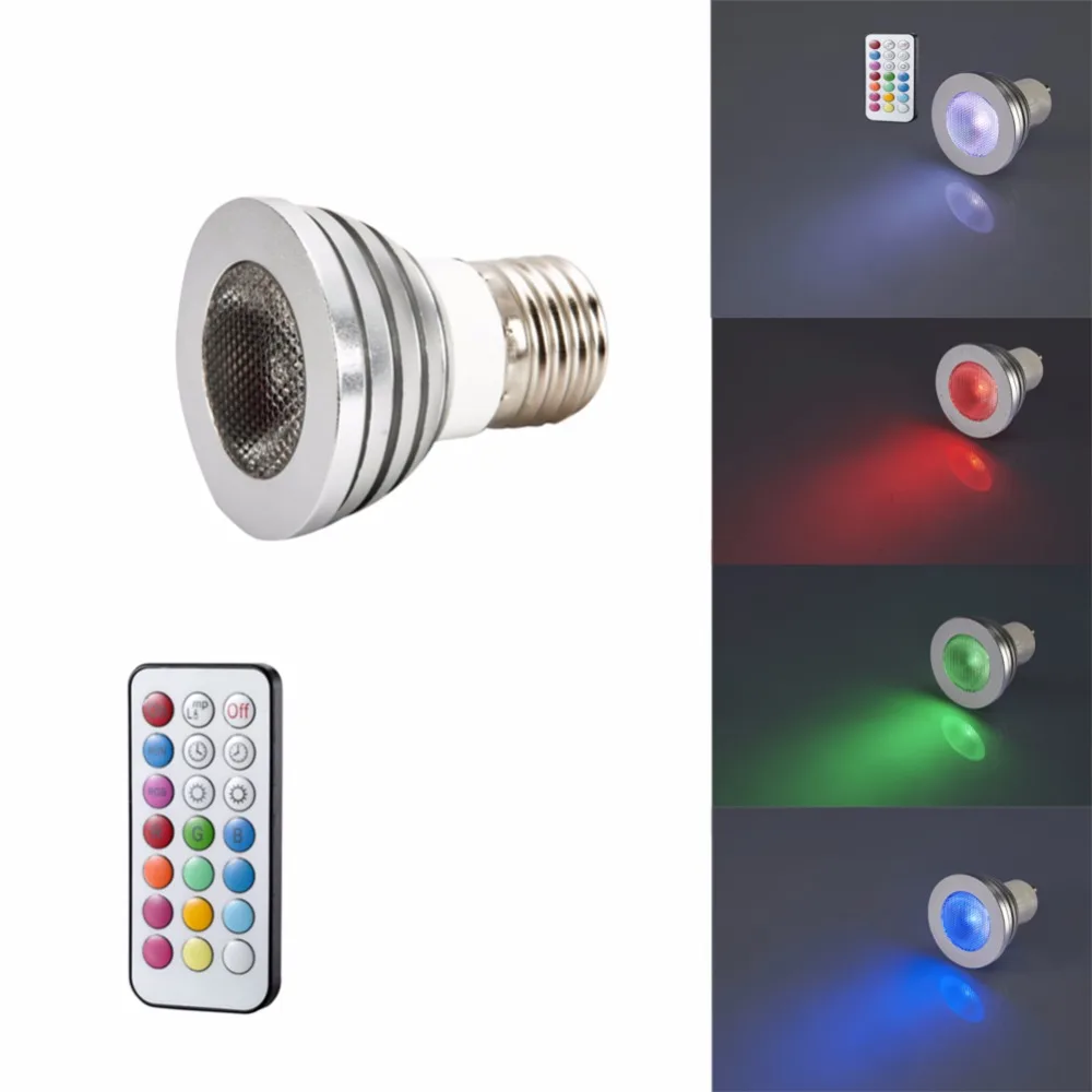 Светодиодная RGB лампа с пультом дистанционного управления E27 MR16 GU10|led bulb light|bulb