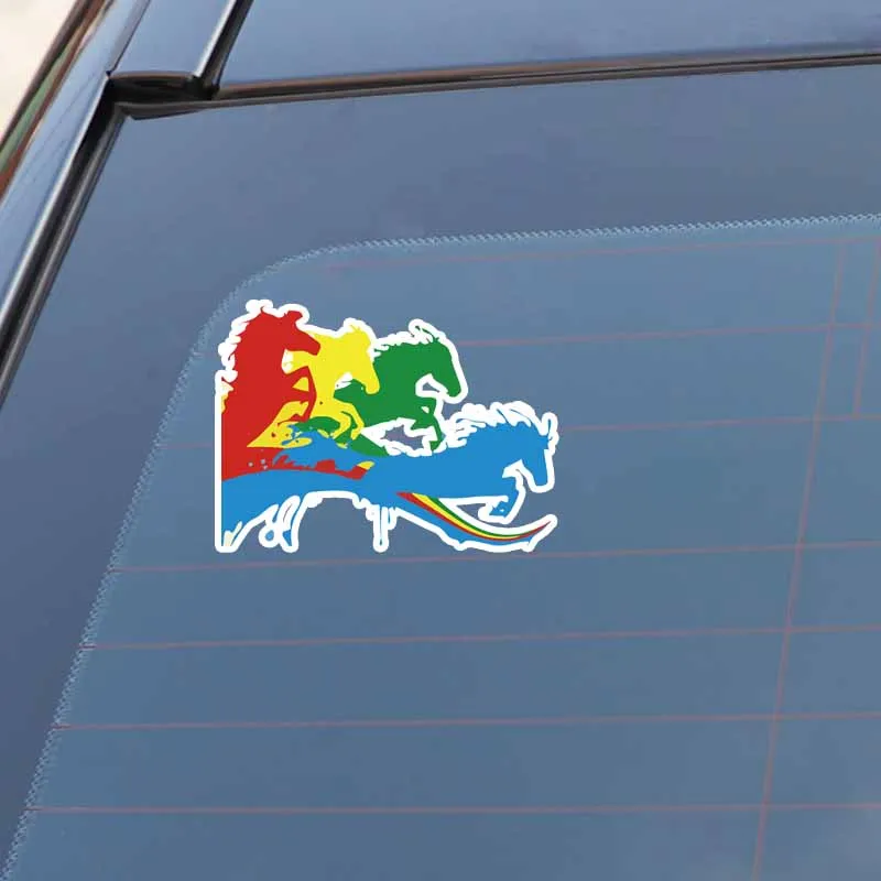 YJZT 15 3 см * 11 цветная абстрактная лошадь пвх оригинальная автомобильная наклейка