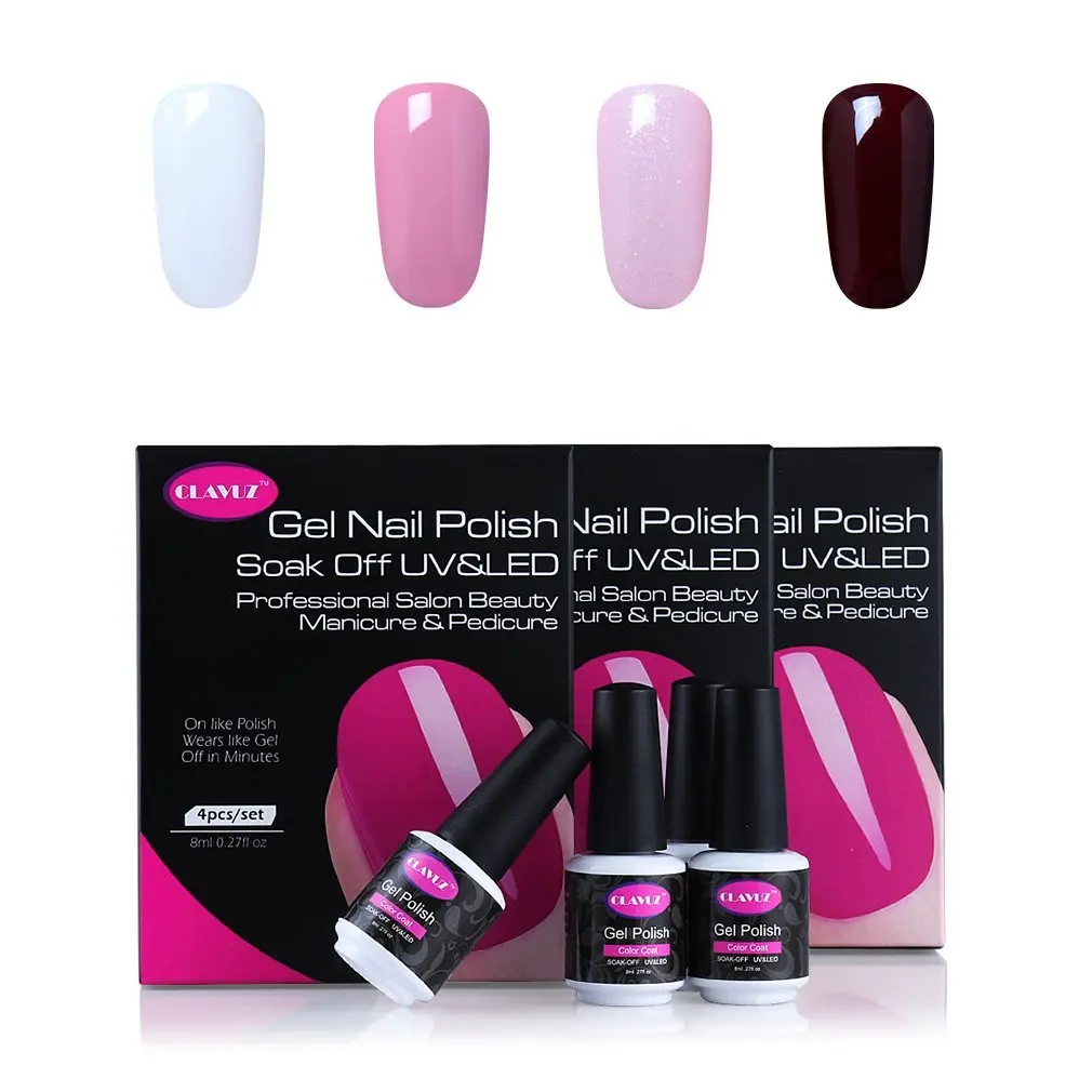 CLAVUZ 4 шт. набор гель-лаков для ногтей нужно отмачивать маникюрные светодиодные