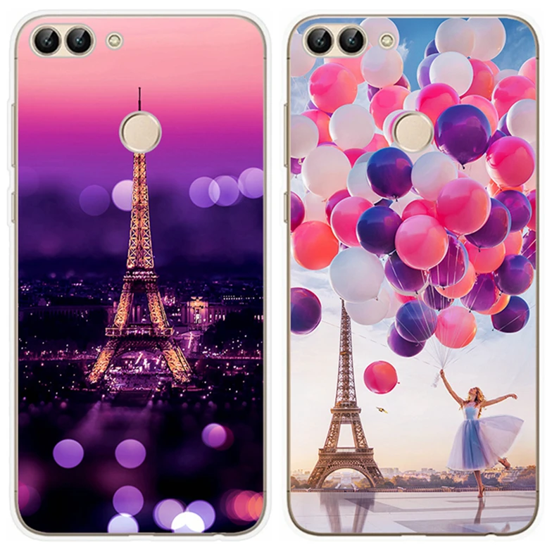 Чехол для телефона huawei P Smart чехол из ТПУ с принтом на P Smart Мягкий силиконовый чехол для huawei PSmart FIG-LX1