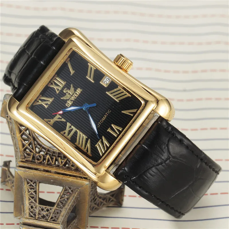 Sewor выход фабрики Orologio Uomo календарь наручные часы мода Relogio Masculino прямоугольник