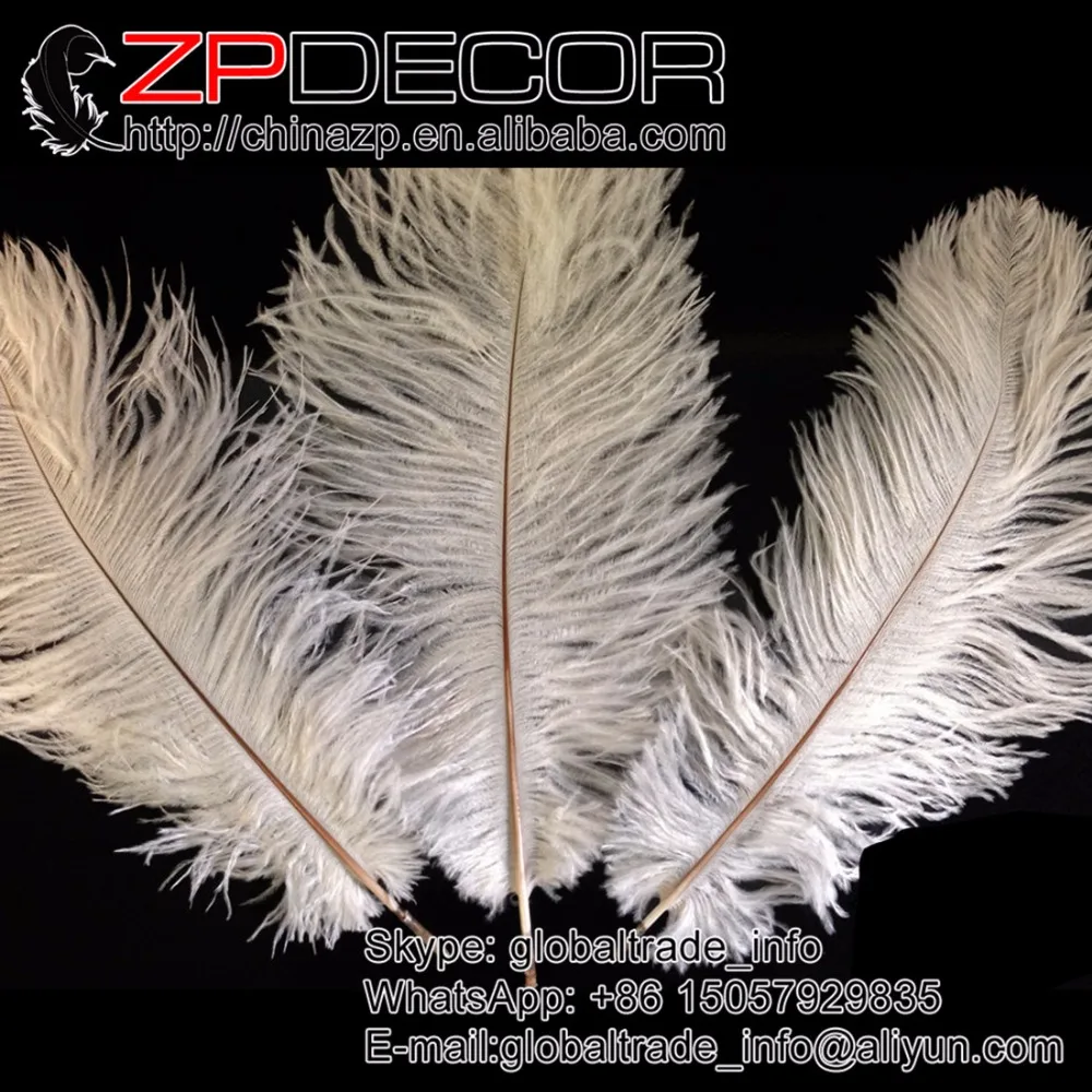 

ZPDECOR 100 шт./лот 30-35 см (12-14 дюймов) пушистые и гладкие отбеленные белые страусиные перья для украшения свадьбы