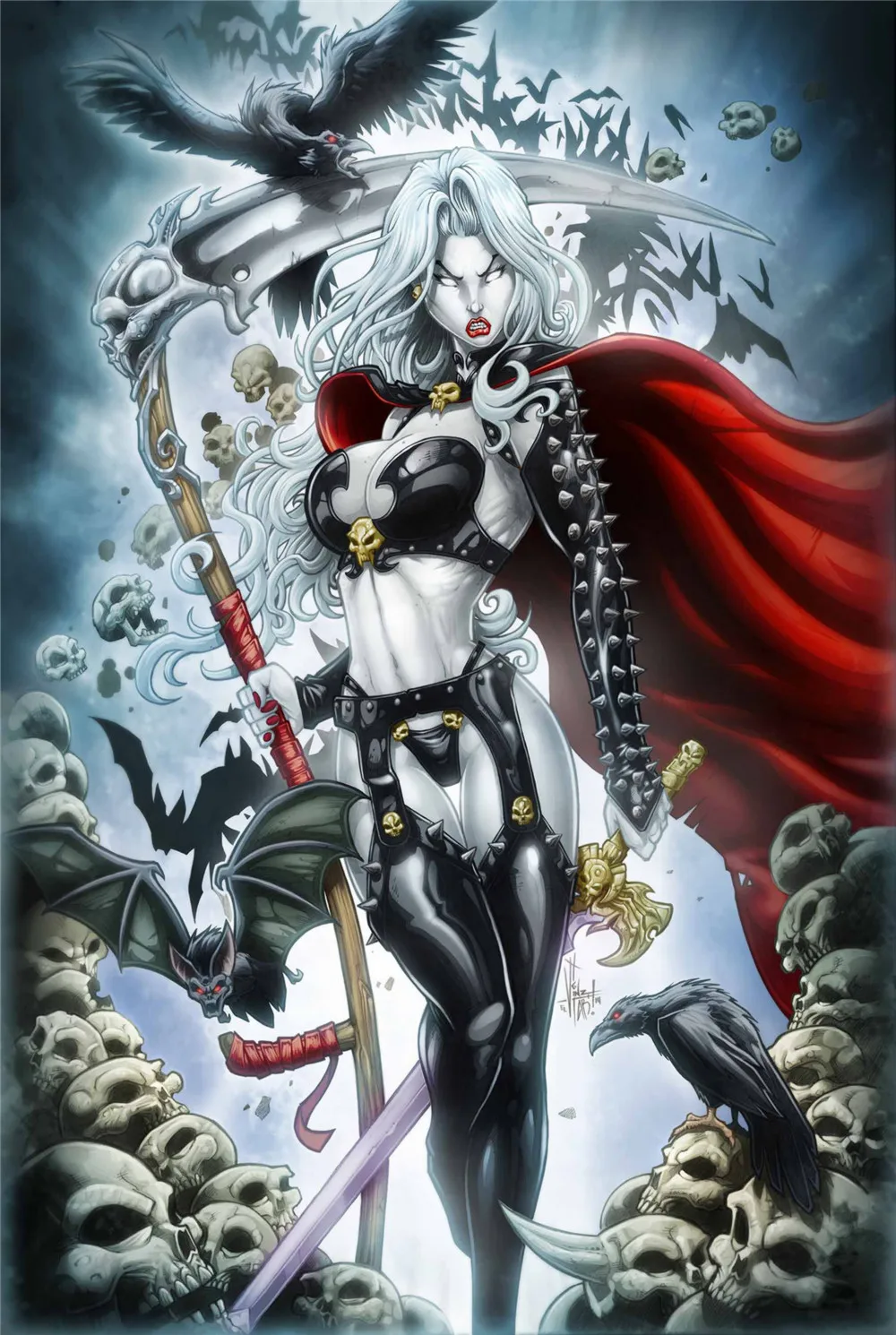 Картины на холсте Lady Death 1P HD Абстрактная живопись офисное настенное искусство