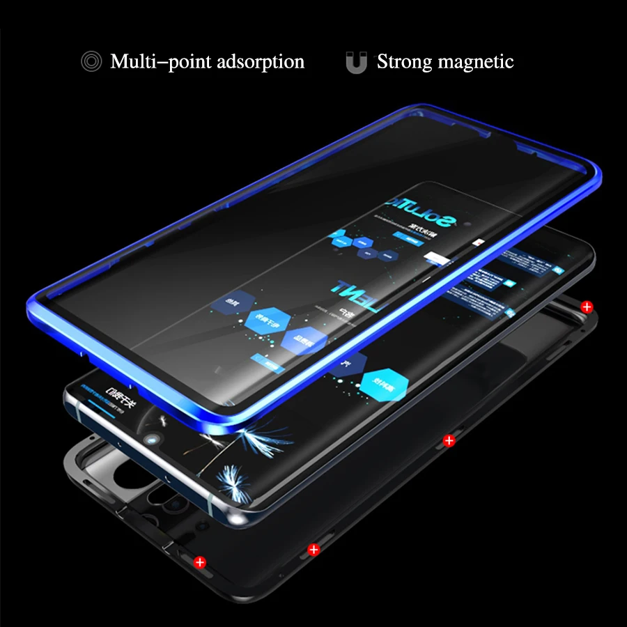 P30Pro Передняя Задняя изогнутая 360 стеклянная Магнитная Адсорбция металлический