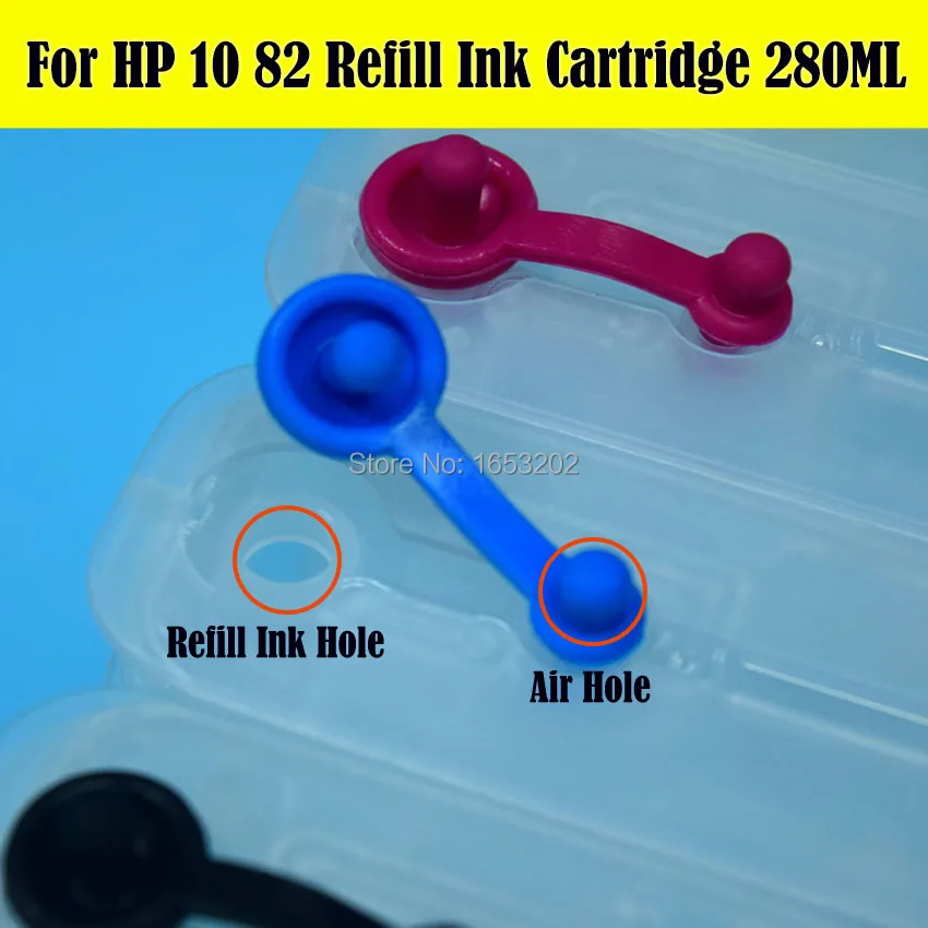 2 комплекта заводская цена принтер чернильный картридж для HP 10 82 C4844A/C4911C4913A