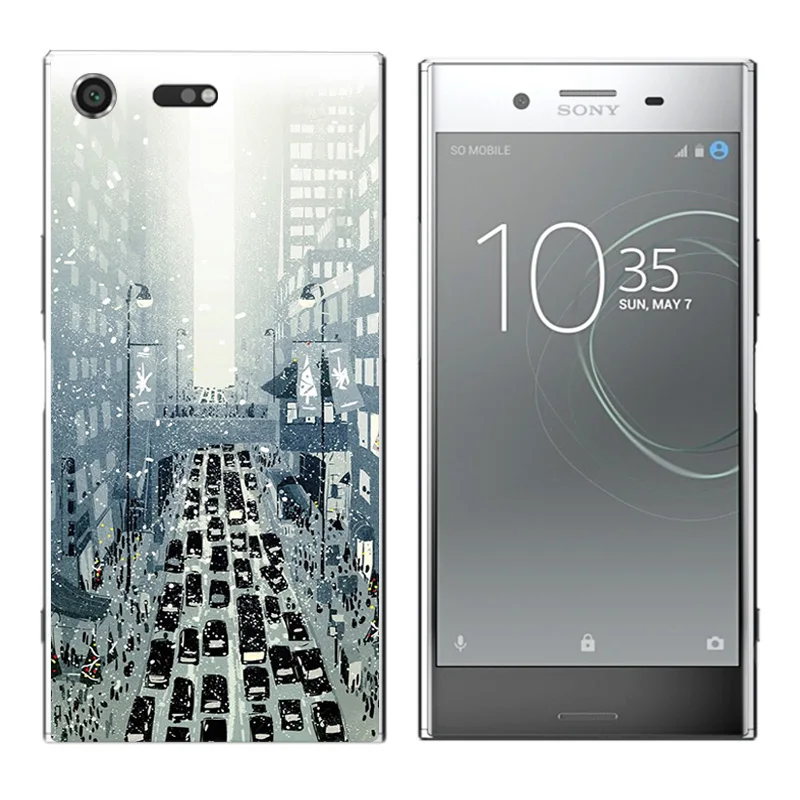 Новый чехол для Sony Xperia XZ Премиум мягкий ТПУ с ботаническим принтом Premium G8141 G8142