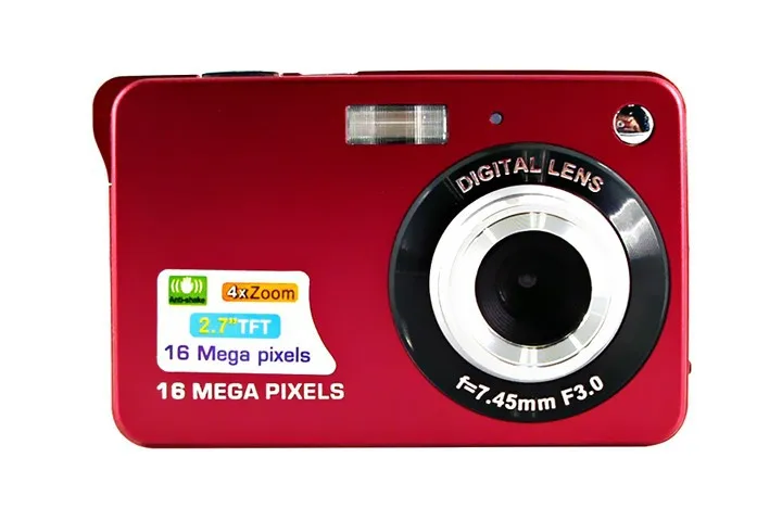 KaRue Высококачественная портативная мини-цифровая камера 18MP 720P с 8-кратным цифровым зумом, фоторамка 2,7 дюйма, экран 5MP CMOS, цифровое видео