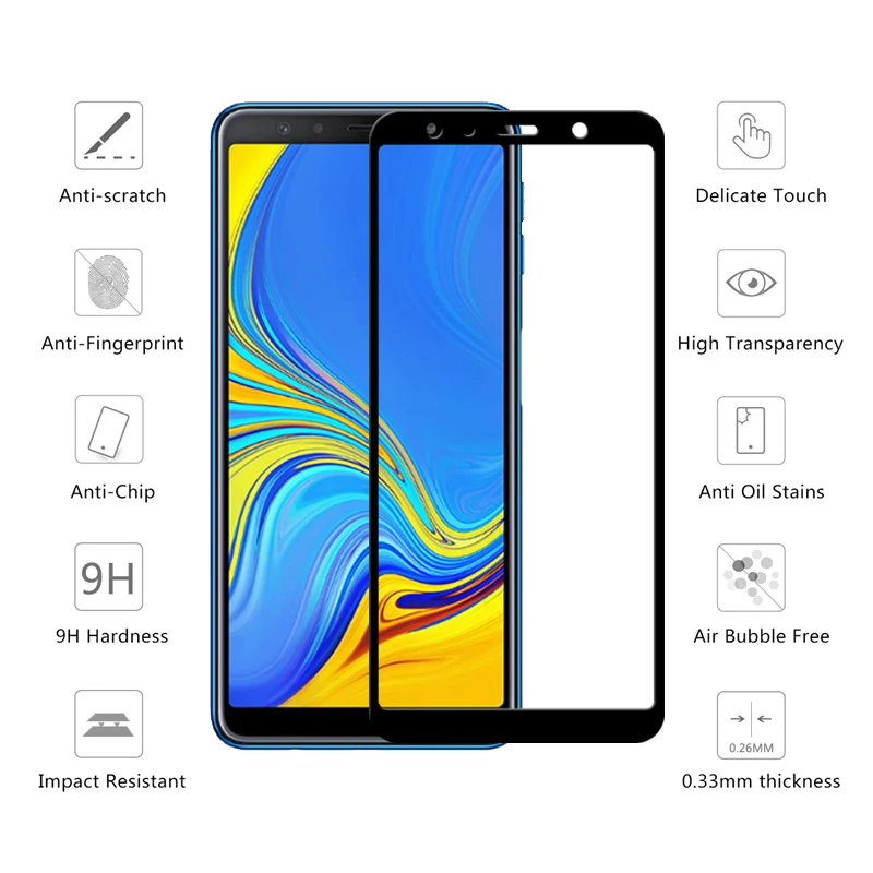 Защитный Стекло на samsung Galaxy J6 J4 Plus J8 2018 закаленное для плюс Экран протектор Фольга