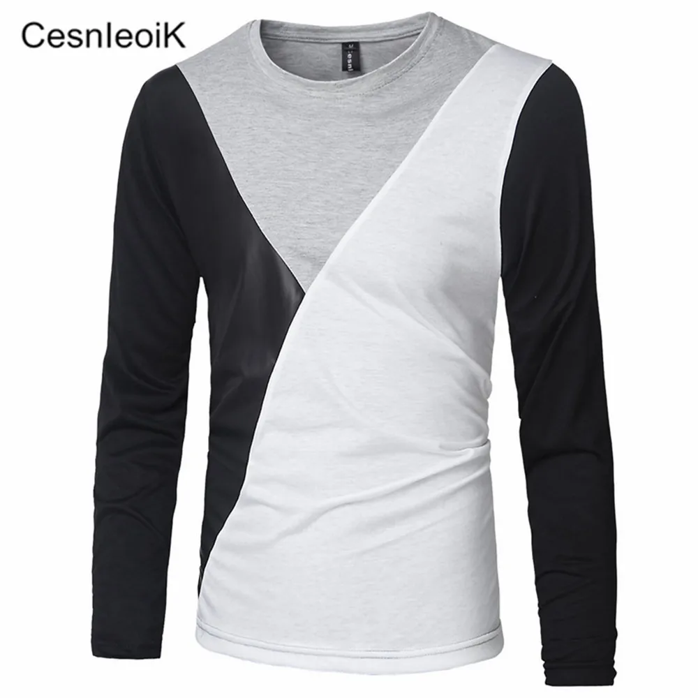 Мужская футболка с длинным рукавом модная повседневная хлопковая Футболка