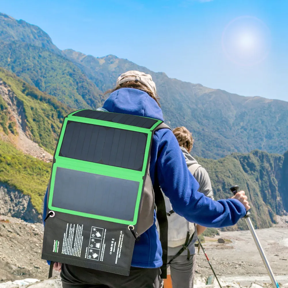 Складное зарядное устройство PowerGreen на солнечной батарее|fast charge|5v 2asolar bag charger |