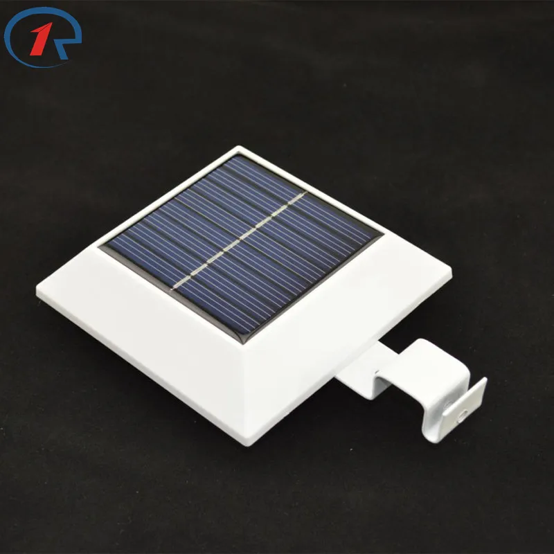 ZjRight солнечная панель открытый белый кронштейн света 4 Led водонепроницаемый