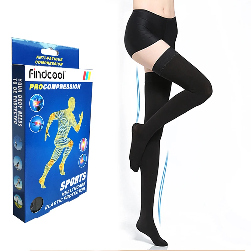 

FindcoolThigh High Compression Stockings with Closed Toe 23-32 mmHg Medical Support Hose foe Women and Men Graduated Compression