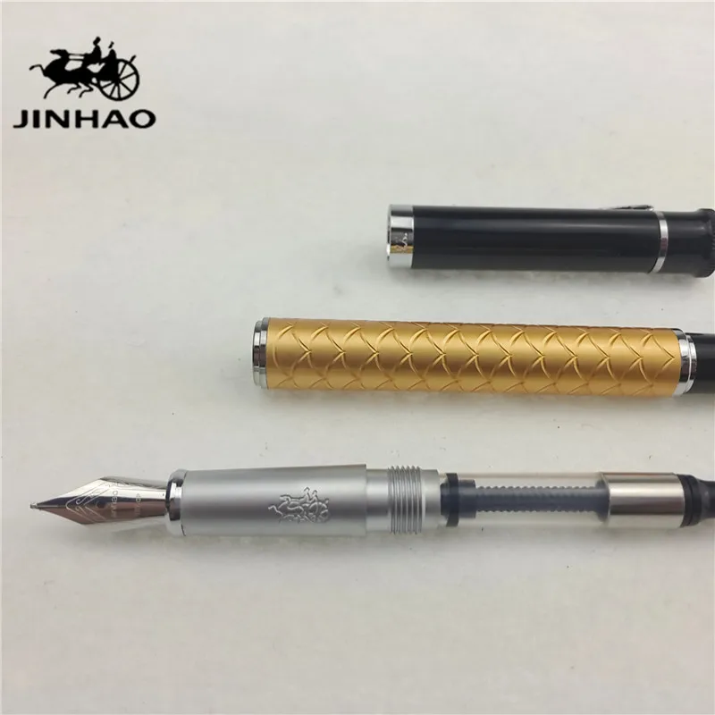 1 шт./лот Jinhao Y3 авторучка Золотое перо серебряный зажим китайский дракон Весы