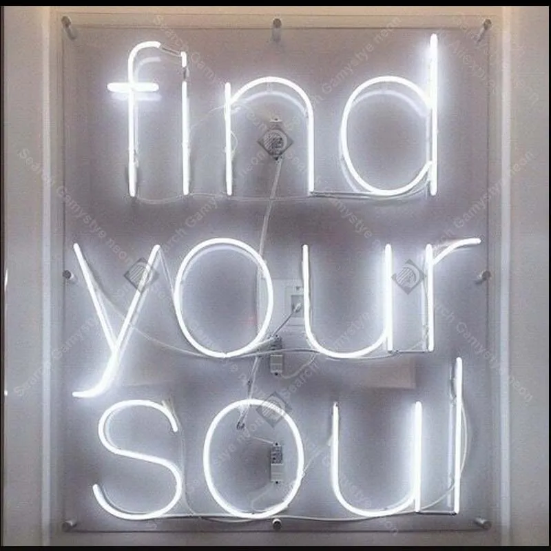 Неоновые лампы Find Your Soul стеклянная трубка декор для стены клуба спальни ручная