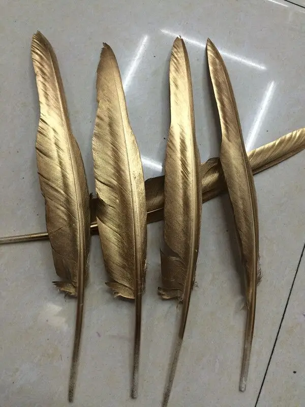 

Wholesale Gold Silver Color Goose/Duck Feathers DIY Crafts Jewelry Accessories wedding Decoration Newest to the market Plumes